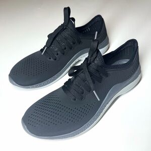 Crocs Men’s LiteRide 360 Pacer Sneakers Black Lace Up Walking Shoes - Size 8